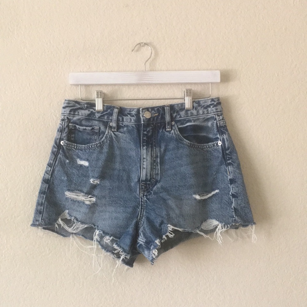 Forever 21 Jean Shorts Retro High Rise Blue 28 - Picture 1 of 13
